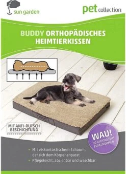 Sun Garden Buddy Orthopedisch Hondenkussen 120x72x10cm Antraciet -Honden Benodigdheden Verkoop 875x1200 5