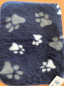 Lovely Nights Vetbed/kleed Blue With 2 Color Print Paw Met Bies 100x75 Rechthoek -Honden Benodigdheden Verkoop 899x1200 16