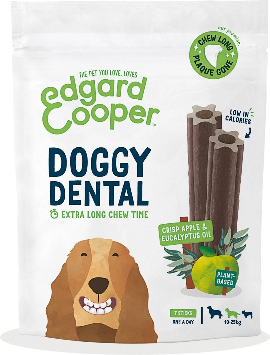 Edgard & Cooper Doggy Dental Sticks Appel - Eucalyptusolie Medium 2 Edgard & Cooper Doggy Dental Sticks Appel - Eucalyptusolie Medium