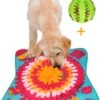 Snuffelmat 70x70cm Inclusief Rubberen Massage Bal & E-book - Speelmat Hond - Denkspel Hond - Puppy Speelgoed - Anti Schrok Mat - Honden Snoepjes - Cadeau Tip -Honden Benodigdheden Verkoop 946x1200 4