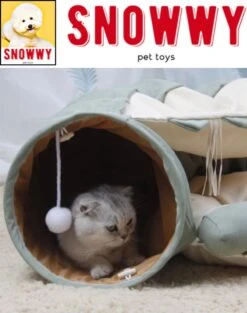 SNOWWY - Kattentunnel Met Kattenmand In één - Origineel En Uniek Design - Kattenhuis - Kattenhuis - Kat Kussen - Kattenbed - Matcha Groen 14 SNOWWY - Kattentunnel Met Kattenmand In één - Origineel En Uniek Design - Kattenhuis - Kattenhuis - Kat Kussen - Kattenbed - Matcha Groen -Honden Benodigdheden Verkoop 947x1200 3