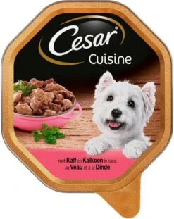 Cesar Cuisine Honden Natvoer - Kalf & Kalkoen In Saus - 14 X 150 Gr -Honden Benodigdheden Verkoop 953x1200 3