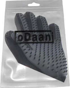 Borstel Voor Huisdieren - 2 Stuks LINKS + RECHTS - Voor Elke Vacht - Silicone - Vachtborstel - Borstel Handschoen - Zwart- ODaani -Honden Benodigdheden Verkoop 962x1200