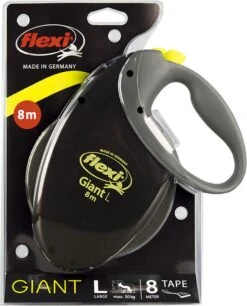 Flexi Giant Tape - Hondenriem - Zwart/Geel - L - 8 Meter - Voor Honden Tot 50 Kg -Honden Benodigdheden Verkoop 968x1200 1
