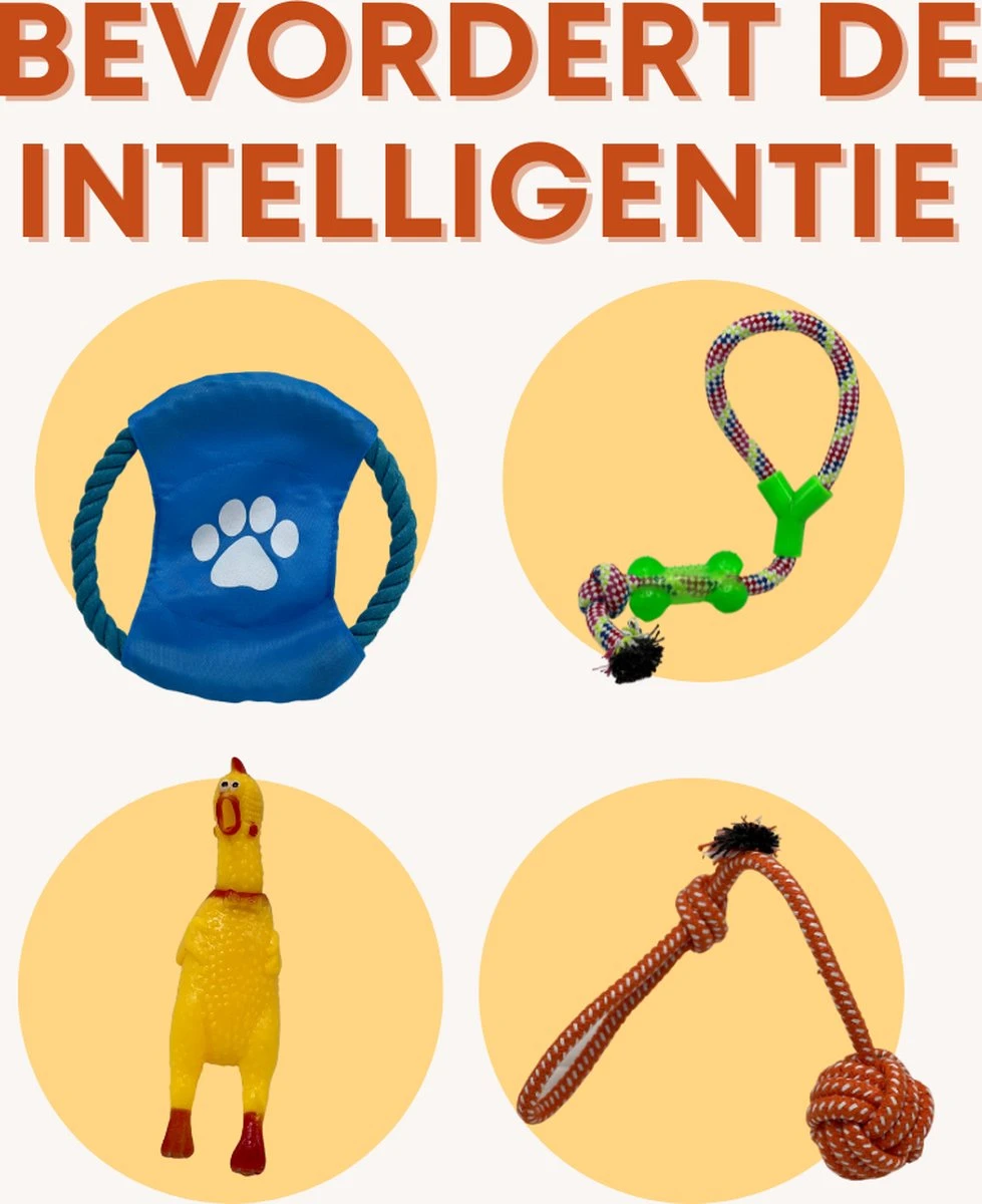 (Goedkoopste) Honden Speelgoed Set 15 Stuks Geschikt Voor Puppy's T/m Middelgrote Honden - Honden Kauw Speelgoed - 15 Stuks - Hondenspeeltjes - Intelligentie - Touw - Flostouw - Bijtring - Bal - Huisdieren Speelgoed 7 (Goedkoopste) Honden Speelgoed Set 15 Stuks Geschikt Voor Puppy's T/m Middelgrote Honden - Honden Kauw Speelgoed - 15 Stuks - Hondenspeeltjes - Intelligentie - Touw - Flostouw - Bijtring - Bal - Huisdieren Speelgoed - Afbeelding 5