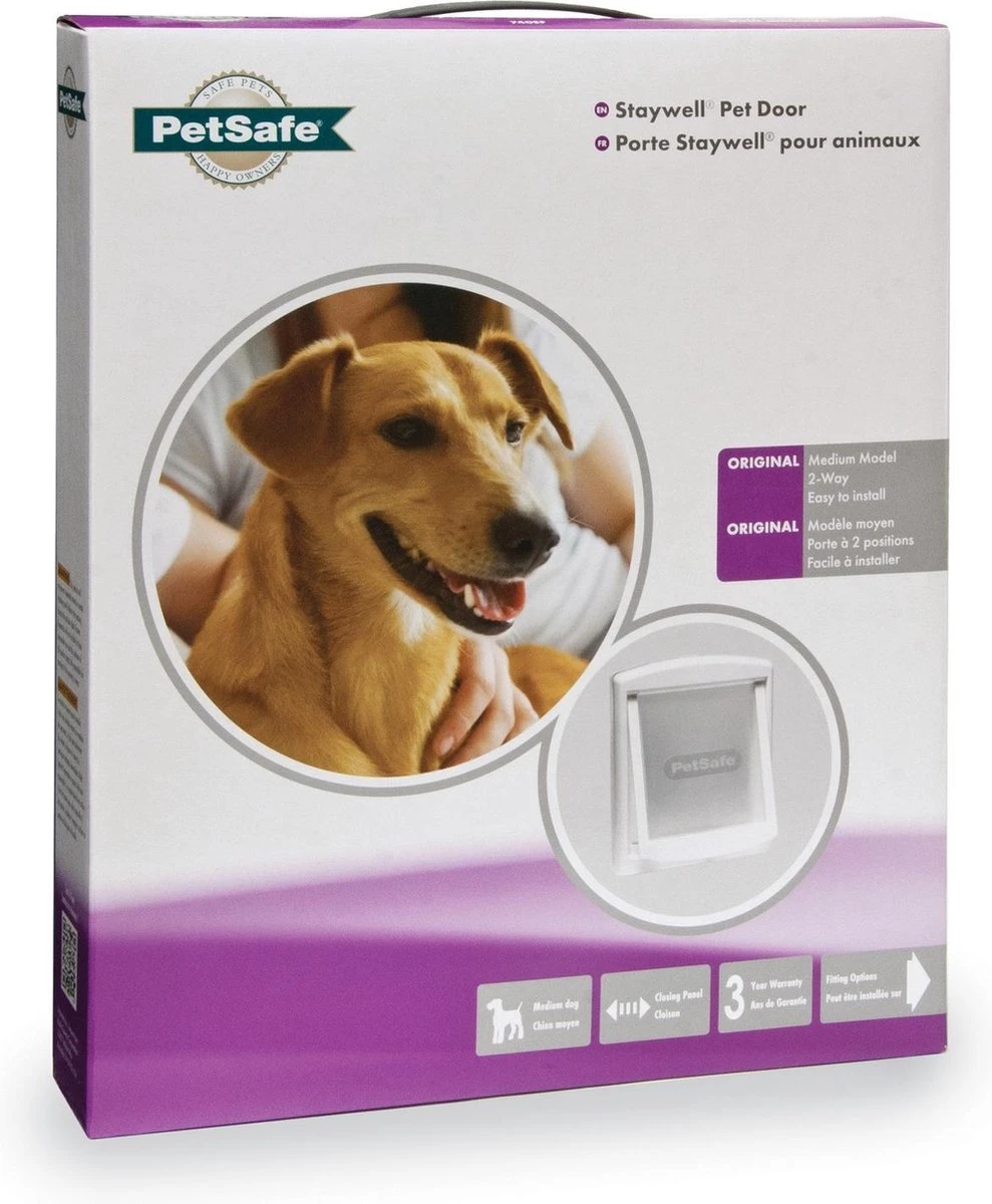 Petsafe 740 Hondenluik - Wit/Transparant - Medium - 35 X 26,5 Cm 3 Petsafe 740 Hondenluik - Wit/Transparant - Medium - 35 X 26,5 Cm