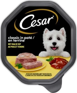 Cesar Classic Paté Honden Natvoer - Kip - 14 X 150 Gr -Honden Benodigdheden Verkoop 991x1200